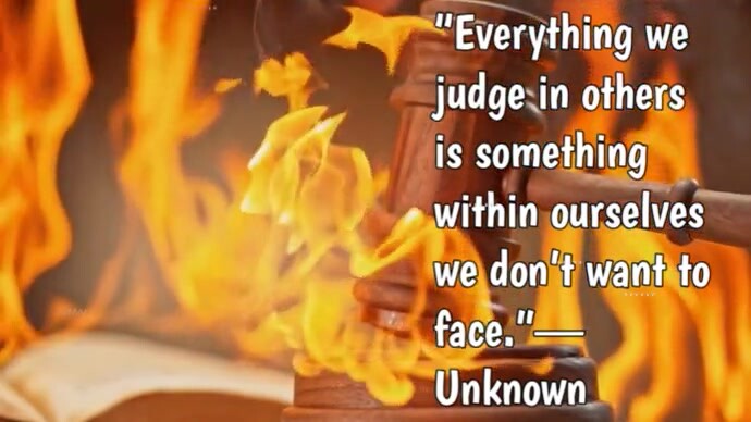 Typographic Judgement Quote Youtube Thumbnail template