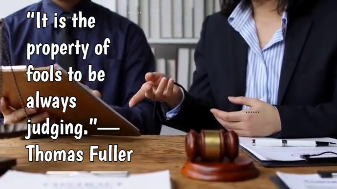 Typographic Judgement Quote Youtube Thumbnail template