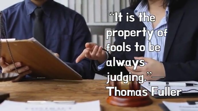 Typographic Judgement Quote Youtube Thumbnail template