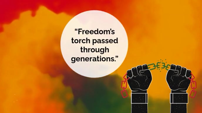 Typographic Juneteenth Celebration Quotes  Digital Display (16:9) template