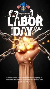Typographic Labor Day Instagram Story template