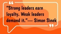 Typographic Leadership Quote Youtube Thumbnail template