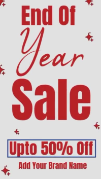 Typographic Luxury end of year  Retail Sale Design Instagram Story Template