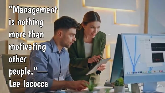 Typographic Management & Work Relation Quote Youtube Thumbnail template