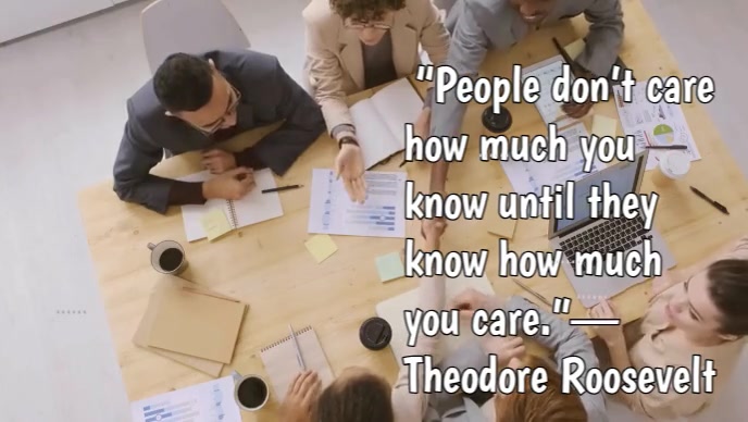 Typographic Management & Work Relation Quote Youtube Thumbnail template