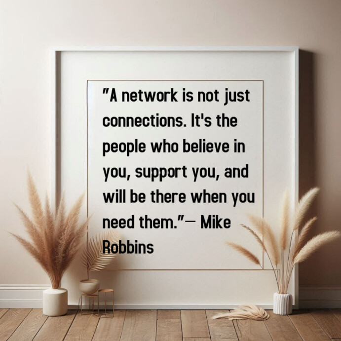 Typographic Marketing And Network Quote Instagram Post template