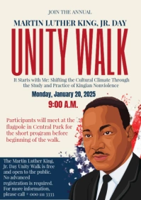 Typographic Martin Luther King, Jr. Day Unity Walk A4 template