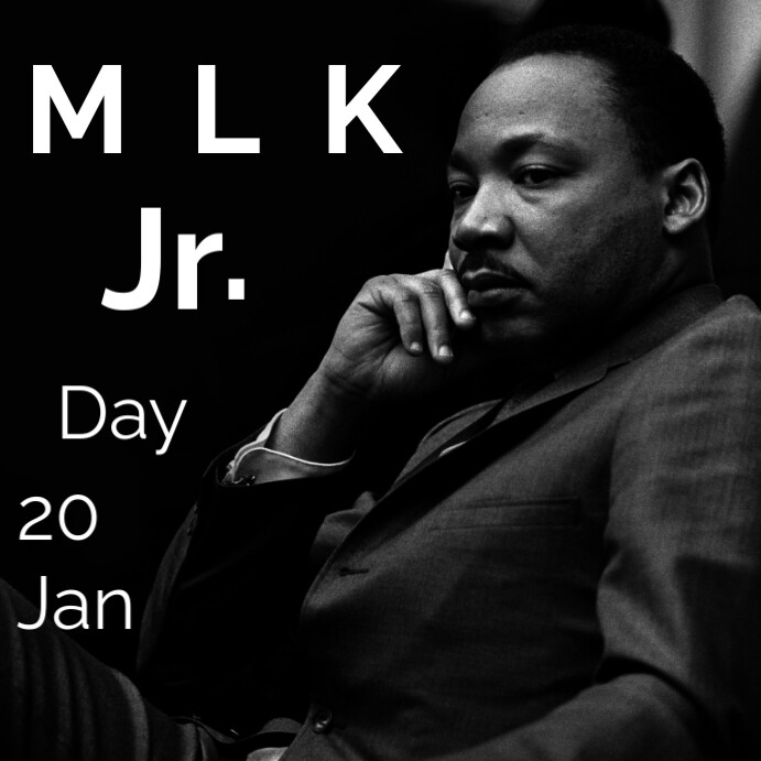 Copy of Typographic Martin Luther King Jr Day Instagram Instagram Post ...