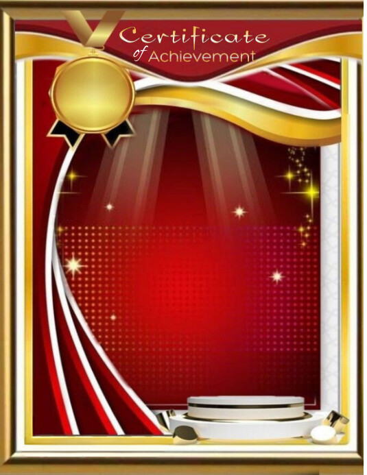 Typographic Maximalist Red, White And Golden Flyer (US Letter) template