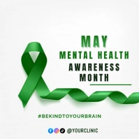 Typographic Mental Health Design Square (1:1) template