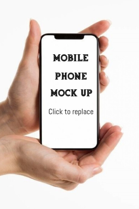 Phone Poster Example Typographic Mobile Phone Mock Up Poster Template | PosterMyWall