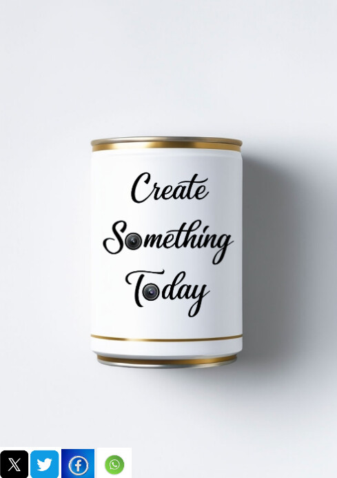 Typographic Mockup Cup With Quote A4 template