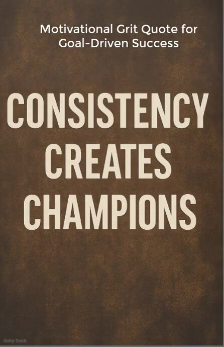 Typographic Motivational Grit Quote For Goal-driven Success Tabloid template