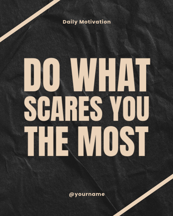 Typographic Motivational Inspirational Reminder Quote Saying Instagram Portrait template