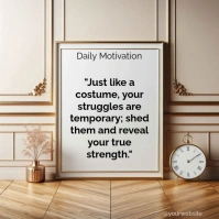 Typographic Motivational Quote About Halloween Square (1:1) template