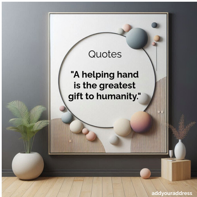 Copy of Typographic Motivational Quotes About Helping Others Square (1: ...
