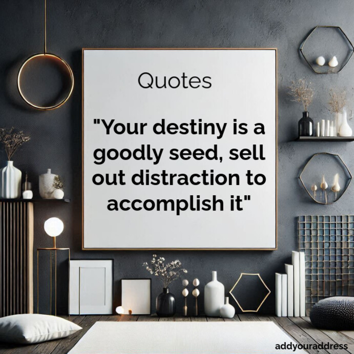 Typographic Motivational Quotes Square (1:1) template