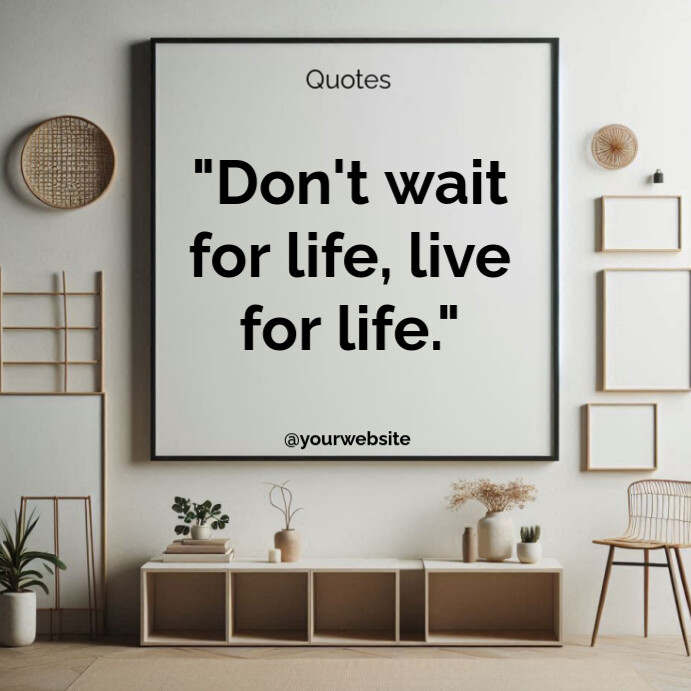 Typographic Motivational Quotes  Square (1:1) template