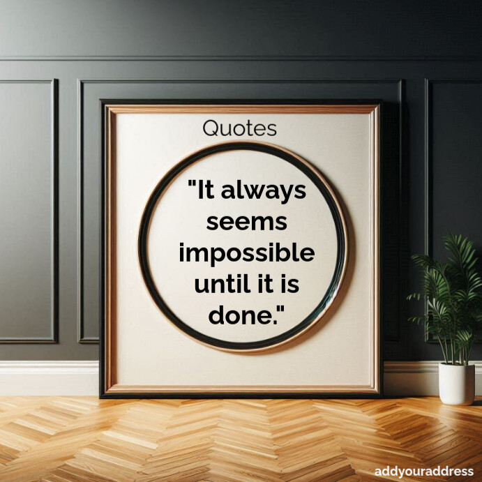 Plantilla de Typographic Motivational Quotes Square (1:1) | PosterMyWall
