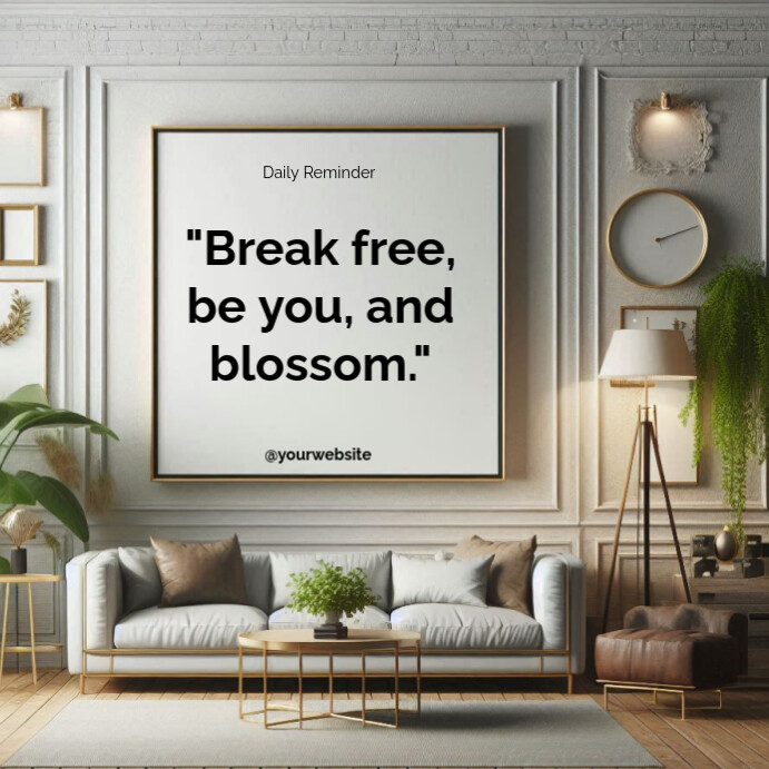 Typographic Motivational Quotes  Square (1:1) template