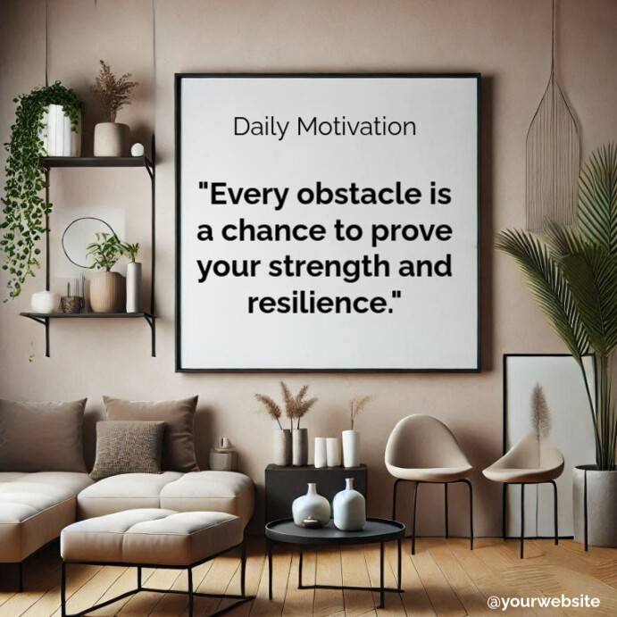 Typographic Motivational Quotes  Square (1:1) template