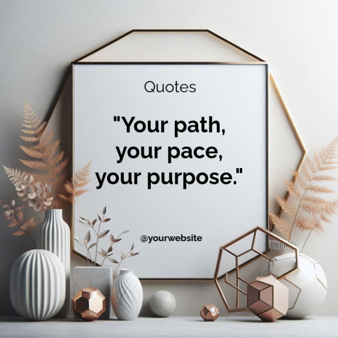 Typographic Motivational Quotes  Square (1:1) template