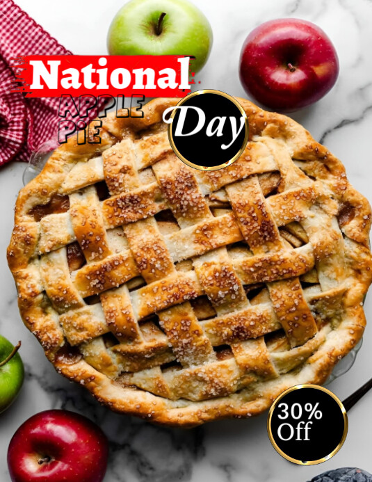 Apple Pie Day Promotion Flyers Template | PosterMyWall