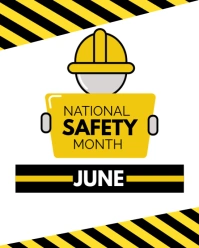 Typographic National Safety Month Instagram Portrait template