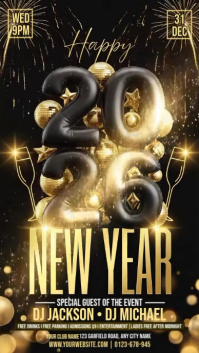 Typographic New Year Celebration Instagram Story template