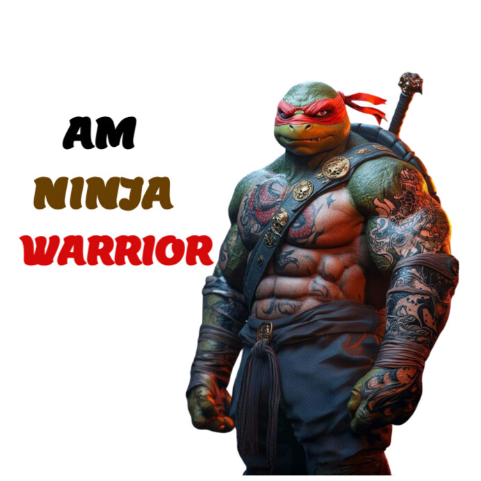Plantilla de Typographic Ninja Warrior Instagram Post | PosterMyWall