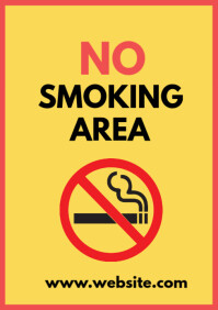 Typographic No Smoking  A4 template