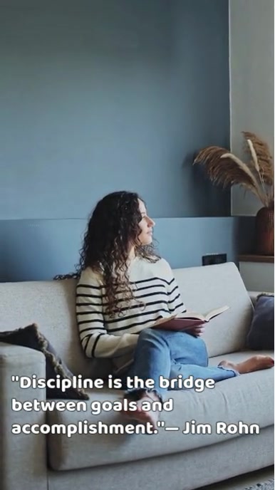 Typographic Overcoming Distractions Quote  Instagram Story template