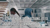 Typographic Overcoming Distractions Quote  Youtube Thumbnail template