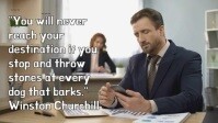 Typographic Overcoming Distractions Quote  Youtube Thumbnail template