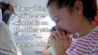 Typographic Overcoming Fear And Doubt Quote Youtube Thumbnail template