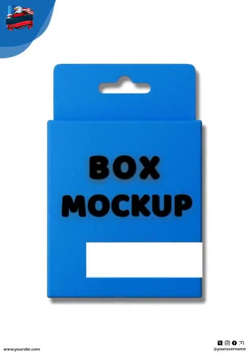 Typographic Packaging Box Mockup A4 Template | PosterMyWall