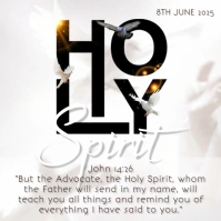 Typographic Pentecost Day Customizable Bible Quote -john 14:16 Square (1:1) template