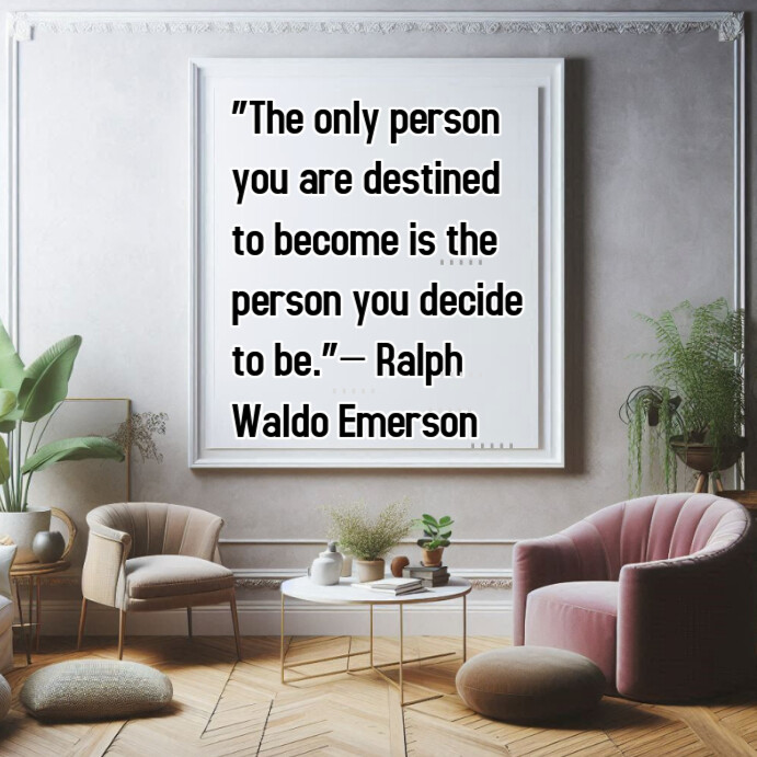 Typographic Personal Growth Quote Instagram Post template