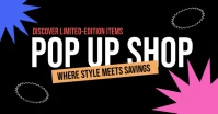Typographic Pop Up Shop Facebook Shared Image template