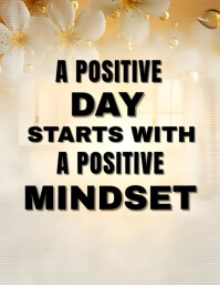 Typographic Positive Mindset Template Flyer (us Letter) Volante (Carta US)