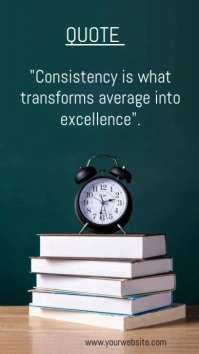 Typographic Quote Of Consistency  Digital Display (9:16) template