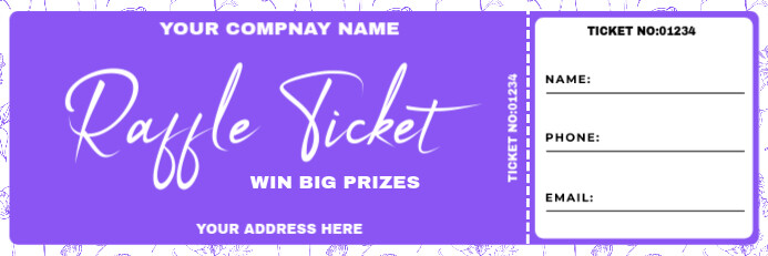 Typographic Raffle Ticket | Raffle Ticket Card | Raffle Ticket 2025 ...
