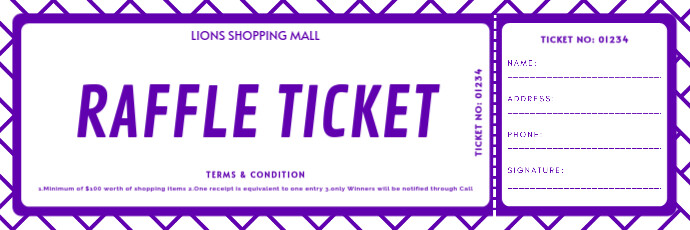 Weekly Raffle Banner Typographic Raffle Ticket | Raffle Ticket Card | Raffle Ticket Banner ...