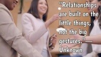 Typographic Relationship Building Quote  Youtube Thumbnail template