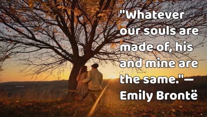 Typographic Romantic Quote Youtube Thumbnail template