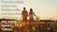 Typographic Romantic Quote Youtube Thumbnail template