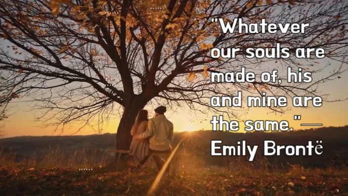 Typographic Romantic Quote Youtube Thumbnail template