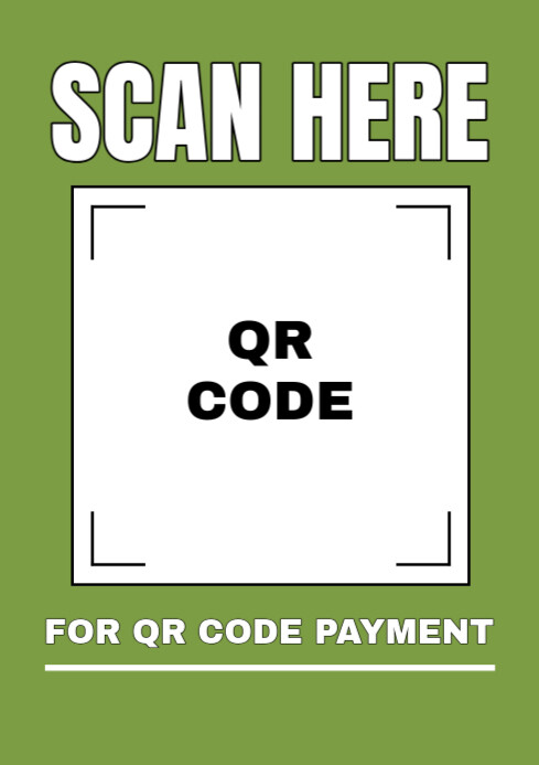 Typographic Scan Here Qr Code Posters A4 template