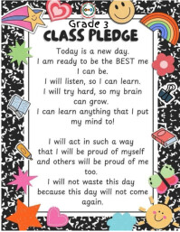 Typographic School Class Pladge  Flyer (us Letter) template