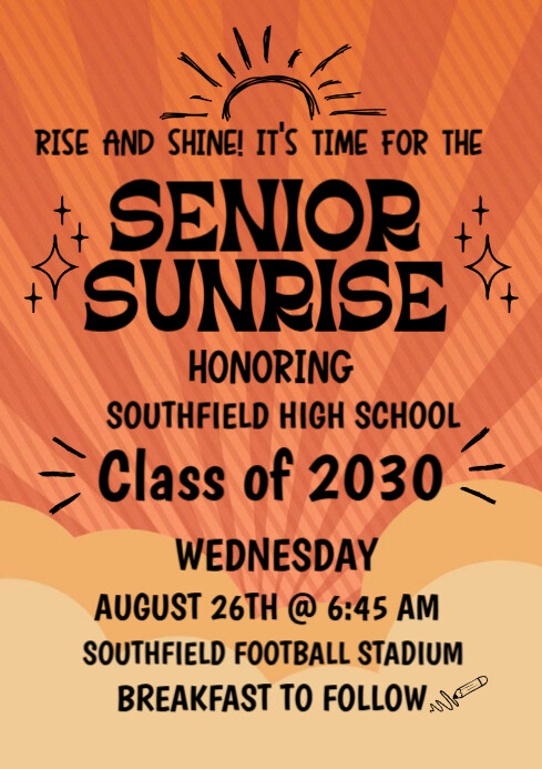 Typographic Senior Week A4 Template | PosterMyWall
